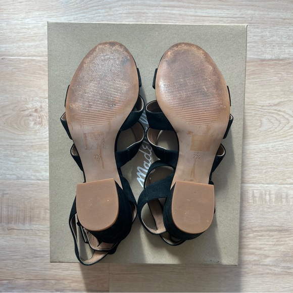 Madewell Maria Sandal in Black Suede - Picture 4 of 7